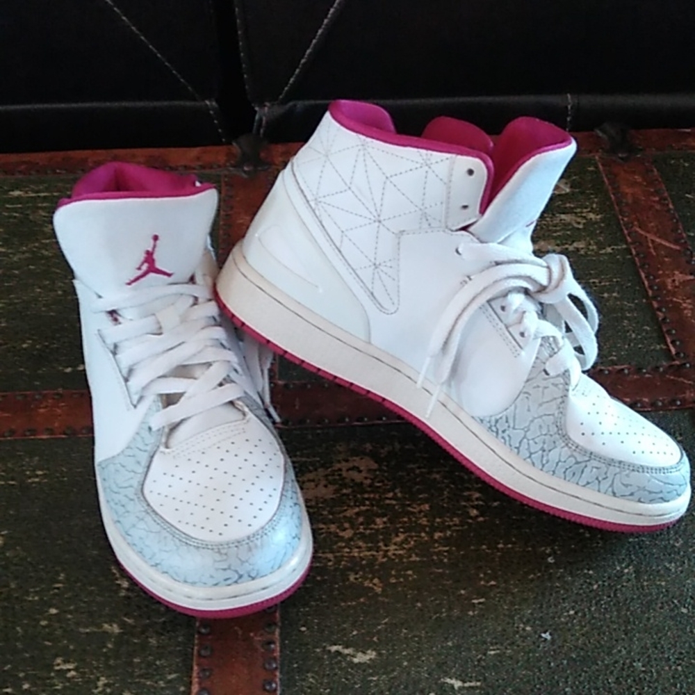 💗Nike Air Jordan 1 Flight 3 Premium GG Hi Top Trainers Big Girl 6Y, Women 7.5-8